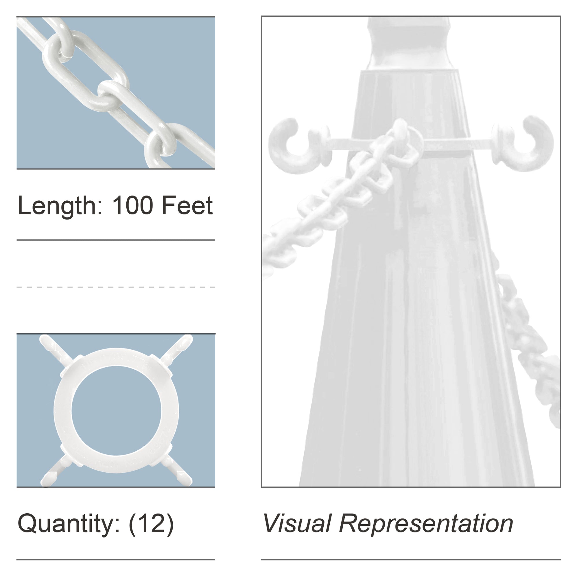 Cone Chain Connector (C3™) Kit with Plastic Chain — Mr. Chain