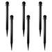 Black, 3 Inch, Pack of 6