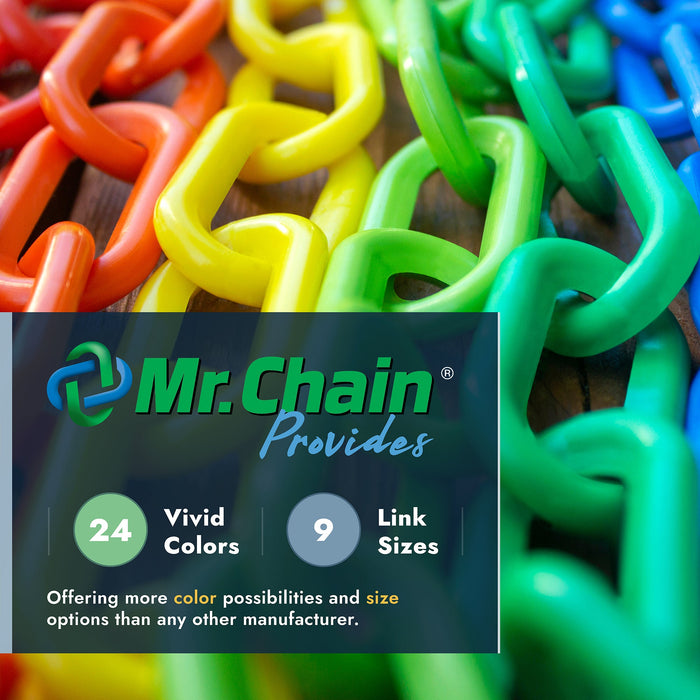 Generic MANCHAP 164 Ft Yellow Plastic Chain Links, Plastic Crowd Control  Chain, Plastic Barrier Chain Safety